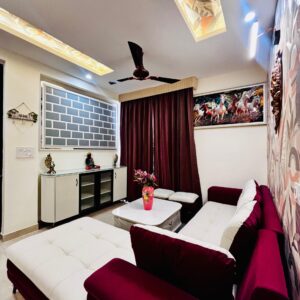 Near possession 2 and 3 BHK apartment living room with modern interior design